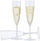 Decor Decorline - 48 Sektgläser aus Premium-Kunststoff mit Silberglitter Stiel-Glas Wiederverwendbar Champagner Gläser für Hochzeiten & Partys, 170ml - Mehrweg & Stabil