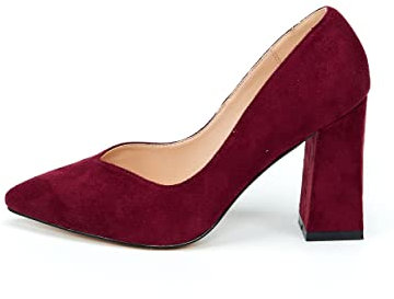 Rio Fiore Scarpe con Tacco, Décolleté, Bordeaux, 9.5cm, Microfibra, Tacco Largo, D389-W1110 (Bordeaux, 40)