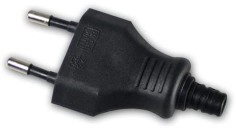 M&S Reptilien Flachstecker 2adrig, 230 Volt / 2.5 A mit Schraubanschluss