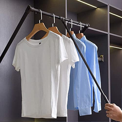 Porte Vêtements Extractible - Push-Pull Armoire Organisateur, Soulever La Tige De Suspension, Portant À Vêtements À Largeur Réglable, Tringle À Vêtements Pour Armoire Soft Return ( Size : 450-600mm )