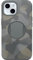 OtterBox OtterGrip Symmetry Series Schutzhülle für iPhone 15, iPhone 14 und iPhone 13 – Iron Camo (grau), integrierter Griff, schlanke Hülle, rastet an MagSafe EIN, erhöhte Kanten schützen Kamera und