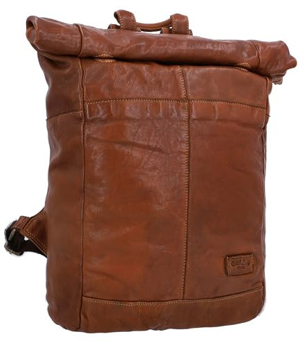 Gusti Rolltop Kurierrucksack Leder Joy Rucksack Lederrucksack Vintage Cityrucksack Outdoorrucksack Laptoptasche Unirucksack Wanderrucksack Braun Leder