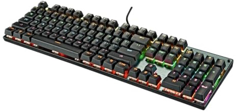 OSALADI Clavier Rétroéclairé RGB Mécanique Clavier De Jeu Touches avec Anti-ghosting