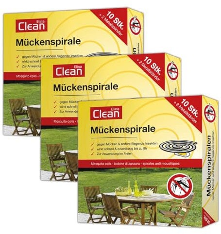 30 Stück Anti-Mücken-Spirale Mückenabwehr Insektenspirale Stechmücken Abwehr Moskito Räucherspirale Mückenspirale