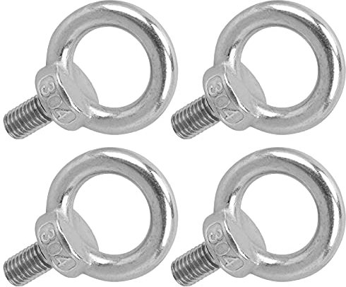Bullone ad anello di sollevamento in acciaio inox, bullone a spalla pesante per macchine, 4 pezzi (-2714210035011)