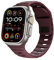 RYLIXAR Correa de Silicona Compatible con Apple Watch Ultra/Series 10/9/8/7/6/5/4/3/2/1/SE, 38-49mm, Deportiva (rojo vino, 42mm/44mm/45mm/49mm/46mm(series10)