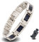 HAQI Titan Magnetarmband für Männer Starker Magnetismus Magnetfeldtherapie Armbänder mit blauer Kohlefaser