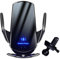 Kabellos aufladbarer Telefonhalter, 15W Handyhalterung Auto mit Ladefunktion, 360° Drehbar Handyhalterung, Fast Wireless Charger, Induktive Ladestation Auto Kfz Handy Halterung für Lüftung (Schwarz)
