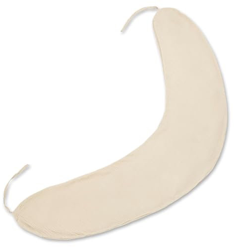 Totsy Baby Bezug für Seitenschläferkissen Musselin 190 cm mit Schnüren - Kissenbezug mit Reißverschluss Komfortkissenbezug für Body Pillow Oeko-Tex