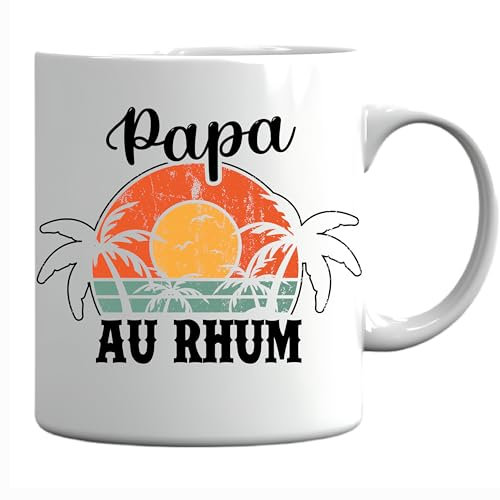 Générique Mug Papa au Rhum Tasse Père Cadeau Pépe Mug Fête des Pères tasse de café