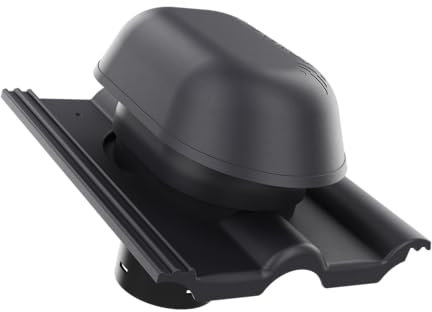 KRONO-PLAST Sanitär-Entlüftungskamin 125 für Tondachziegel Creaton Heidelberg Doppelrömer Dachziegel (Anthrazit)