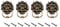 sourcing map 4 Pcs Lion Head Pulls Knob, 6 Inch Zinc Alloy Vintage Lion Door Handle Decorative Front Door Knob Ring Pull Handle for Gate Cabinets Drawers, Brass
