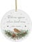 Remembrance Christmas Tree Ornament – Memorial Gift when Robins appear loved ones are near - In Memory of Loved One, Ceramic Decoration for Mum Dad Grandparents, Family or Friends