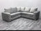 Luxuriöses, modernes silberfarbenes Plüsch-Chesterfield-Samt-Sofa-Set für Wohnzimmer, Ashley, gepolstert, 3 + 2-Sitzer, Ecksofas und Couches