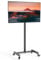 WHYFONE Soporte de TV móvil con Ruedas para televisores y monitores de 17 a 50 Pulgadas, Horizontal a Vertical, Altura Ajustable, Soporte de TV portátil con Ruedas MAX VESA 300 x 300 mm hasta 30 kg