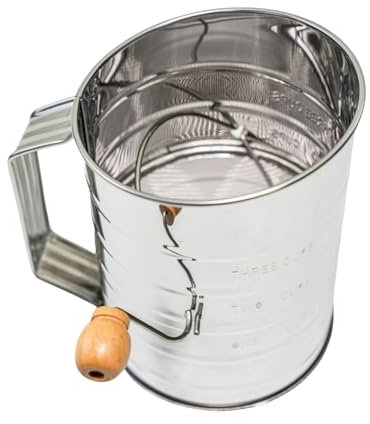 liuer Tamizador de Harina, Tamiz de Acero Inoxidable de Mano con Mango,Tamizador de Harina para Harina, Azúcar, Cacao en Polvo