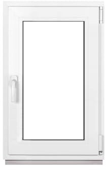 Framex Kellerfenster Fenster Kunststofffenster Weiß Breite x Höhe 50 x 80 cm (500 x 800 mm) 2fach (32 mm) Dreh Kipp DIN Rechts - Premium - Alle Größen