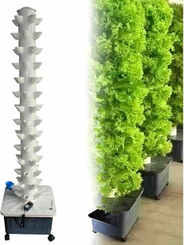 Sistema de plantación hidropónica de 14 capas, torre hidropónica de 70 agujeros, sistema de plantación hidropónica inteligente de jardín, plantación hidropónica de invernadero