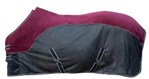 HKM Comfort with fleece Fly rug Dark Red/Black 7'3