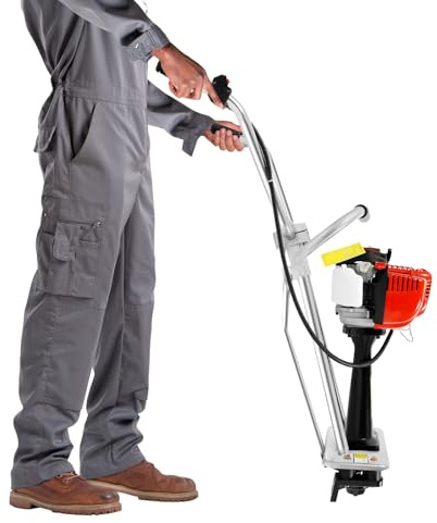 Fridgestea 4 Stroke Professional Easy Screed Concrete Vibrating Tamp Beam Finisher w/Emergency Stop, 35.8cc, 0.65L/0.17gal Fuel Tank,Adjustable Handle,Stainless Steel Screeding Tools
