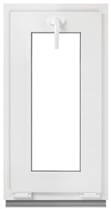 Framex Ventana de Sótano, Blanca, 45 x 100 cm, Doble Acristalamiento, Cristal Transparente, Ventana de PVC de 32 mm (4/24/4), Ancho x Alto (450 x 1000 mm), Función Oscilobatiente