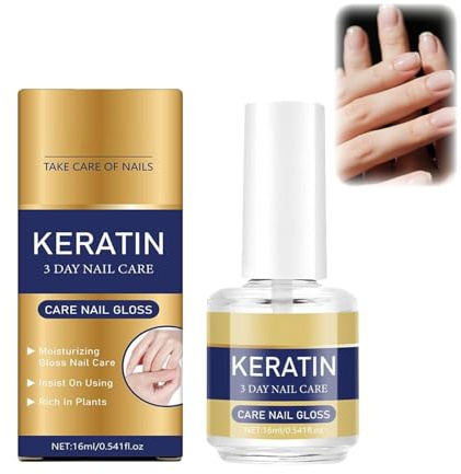 Keratin & Amino Acid Nail Strengthener Oil,Nail Growth Treatment & Hardener for Weak Damaged Nails, Repair Serum for Dry Brittle Nails, Daily Strengthening Nourishment, 16ml