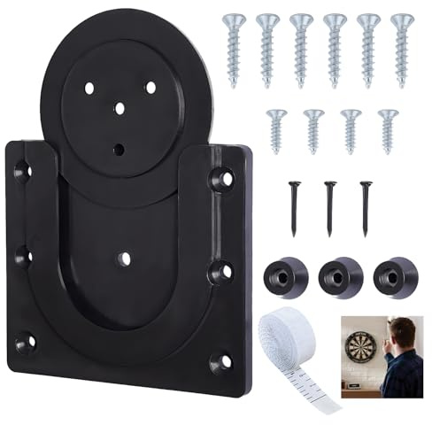 Universelle Dartscheibe Aufhängung Set für Steeldart Scheibe, Professionelle Wandhalterung Dartboard Halter, Stabil Dart Zubehör Befestigung Kit mit Schrauben für Einfache Montage an Wand Schrank