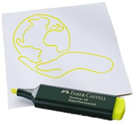 Faber-Castell 154807 - Textmarker 48 gelb, nachfüllbar, Textliner Superfluorescent, 10 Stück