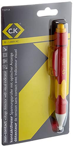 C.K T2271A Non-Contact Voltage Detector with Visual Indicator,Red