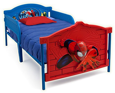 Marvel Spider Man Plastic 3D-Footboard Twin Bed by Delta Children