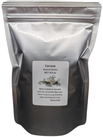 Yarrow Flower - Achillea millefolium Loose Leaf & Flower C/S from 100% Nature (04 oz)