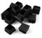 sourcing map Plastic Square Blanking End Cap Tubing Tube Inserts 25mm x 25mm 15 Pcs