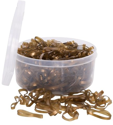 Imperial Riding Einflechtgummis IRH, extra große und Starke Silikon-Gummibänder für die Pferdemähne, Gold, 1SIZE