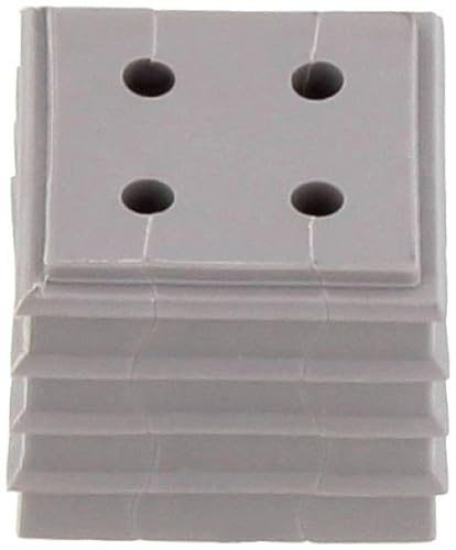 CONTA-CLIP 28597.6 Kabeldurchführungssystem Kdsclick, Dichtelement KDS-De 4x2-3 Gr, Montageart: Stecken, Länge x Breite: 20, 3 mm, Kabeldurchmesser Max.: 3 mm, IP 66, Farbe: Grau, 10 Stück