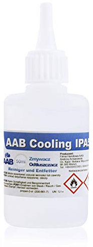 AABCOOLING IPA 100%, 50 ml, Isopropyl Alcohol 99, Solvent Remover, Alcohol Bottle, Cleaning Alcohol, Isopropanol 99%| Isopropyl, Laser Lens Cleaner, CD Drive Cleaner, IPA Glass
