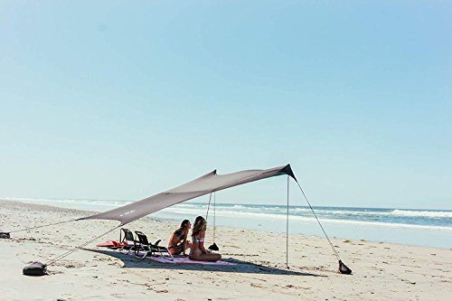 Neso Zelte Grande Beach Zelt, 2,1 m hoch, 2,8 m (9 ft) x 2,8 m (9 ft), Verstärkte Ecken und Kühlfach(Schwarz)