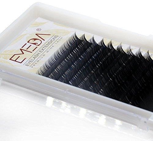 Extensions de cils C Curl Mix 8-15 mm 0,07 mm, extensions de cils individuels professionnels, cils 3D en faux vison doux .07 individual lash extensions one by one par EMEDA