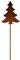 Manufaktur Lichtbogen Rost Gartenstecker Tanne 60 cm