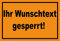 Melis-Folienwerkstatt Schild Wunschtext gesperrt - 30x20cm - 3mm Aluverbund – 20 VAR S00100-018-E