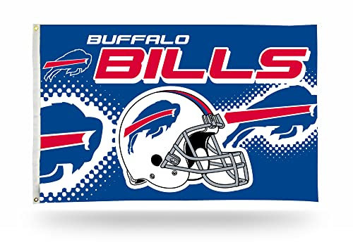 NFL Buffalo Bills Helm, 90 x 150 cm, einseitige Bannerflagge mit Ösen
