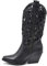 IF Fashion Cowboy Western Scarpe da Donna Stivali Stivaletti Punta Camperos Texani Etnici LY80-3 Nero 37