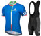 Abbigliamento ciclismo Set completo Tuta Bici Maglia + Salopette Pantaloncini Azzurro ITALIA - 3XL