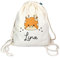 Bio Turnbeutel mit Namen personalisiert & Bedruckt | Motiv Giraffe | Stoffbeutel Schuhbeutel Sportbeutel Wäschebeutel Rucksack für Kinder Jungen & Mädchen | inkl. NAMENSDRUCK