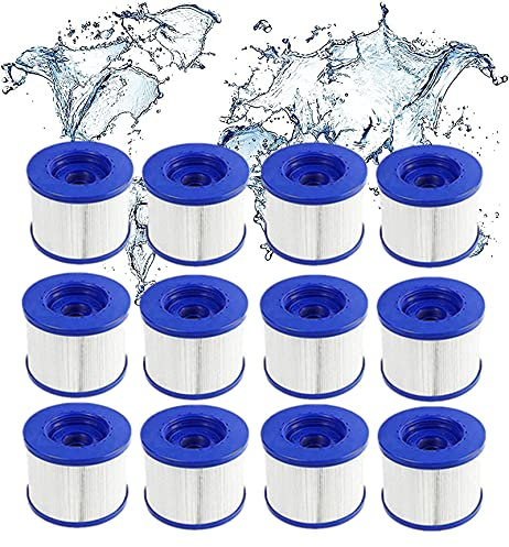 woejgo Pool Filter für Spa Filterpatrone Filter, Kartusche mit Schraubgewinde für Spa,Geeignet für Spa,Spa zubehör Ersatz Hot Pool Filterpatrone.(12 Stck)