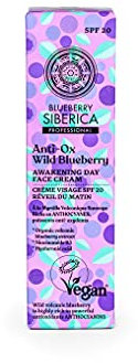 Natura Siberica Anti-OX Wild Blueberry Tagescreme - Feuchtigkeitsspendende Gesichtscreme mit Hyaluronsäure & LSF 20 - Für Schutz & Strahlkraft - 50 ml