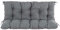 PATIO Bankauflage 120x50 Outdoor Frigiliana Sitzpolster grau Gartenbank Auflage gesteppt einteilig mit Schnüren
