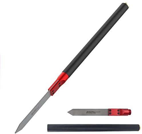 ZPYXBH Wood Lathe Turning Chisel, Parting Tool with 65 Manganese Steel Blade, Aluminium Alloy Handle, Straight Edge, Wood-turning-chisel, Chisel