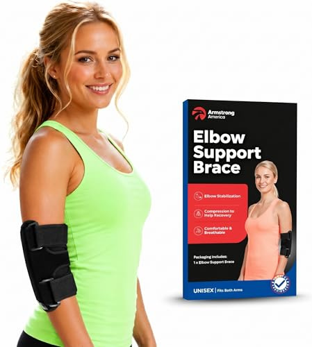 Elbow Splint Tendonitis Elbow Brace | Cubital Tunnel Brace for Sleeping | Tennis Elbow Brace Support & Compression Sleeve Elbow Immobilizer for Ulnar Nerve | Tennis Elbow Brace | Women & Men (SMALL)