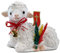 AM Decor Polnische traditionelle kleine Oster-Lammfigur mit Flagge und Palme (Baranek Wielkanocny) (Gips, XL)