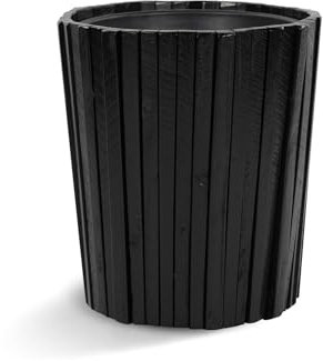 Luca Lifestyle Pflanzkübel Marrone Verticale Pot Holz Schwarz *5 Jahre Garantie* - 38x38x40 cm - Premium Qualität - F1486B